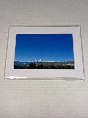 Pikes Peak Colorado Art Print 4x6in Photo in 5x7in Mat